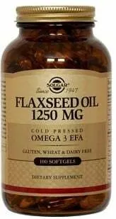 SOLGAR Lněný olej 1250 mg 100 kapslí