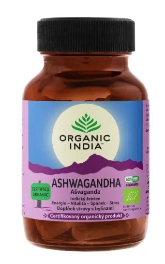Organic India Ašvaganda (Ashwagandha) 60 cps