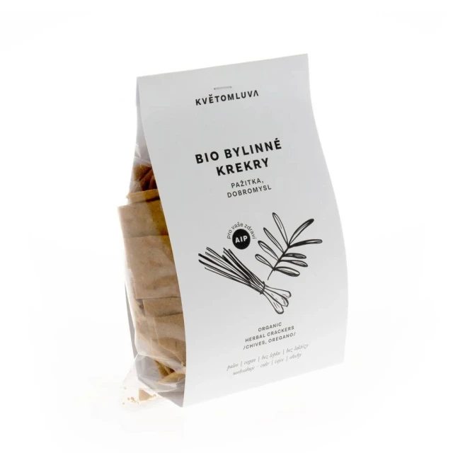 Bio bylinné krekry AIP - Dobromysl a pažitka 100 g