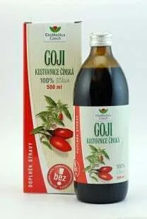 Ekomedica goji Kustovnice čínská 100% šťáva 500 ml koupíte na PřírodníLékárna.cz
