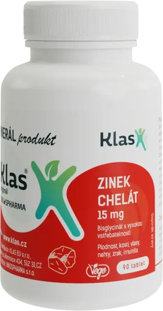 Zinek 15mg chelát 90 tbl