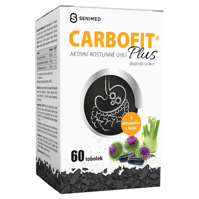CARBOFIT PLUS aktivované rostlinné uhlí 60 tob