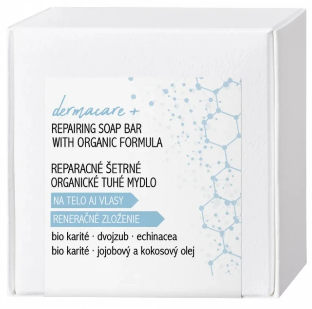 DERMACARE+ Reparační organické tuhé mýdlo pro účinnou relipidaci 150 g