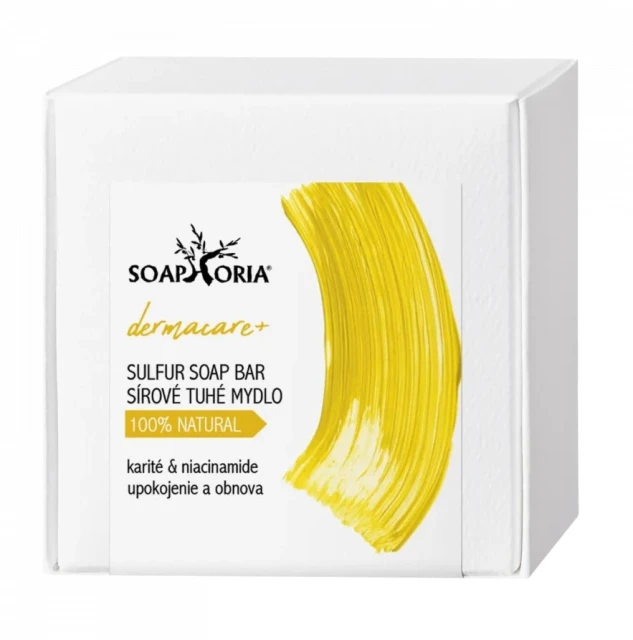 DERMACARE+ Sírové organické mýdlo pro hloubkové čištění a kožní defekty cca 150 g