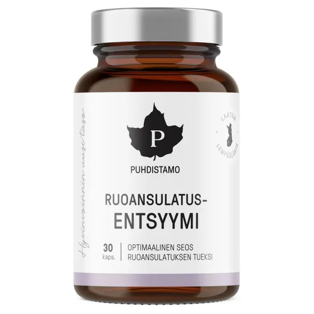 Puhdistamo - Digestive Enzymes 30 kapslí (Trávicí enzymy - Ruoansulatus Enstsyymi) koupíte na PřírodníLékárna.cz