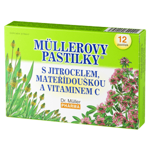 Müllerovy pastilky s jitrocelem, materidouskou a vitaminem C