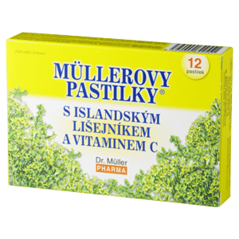 Müllerovy pastilky s islandským lišejníkem a vitamínem C