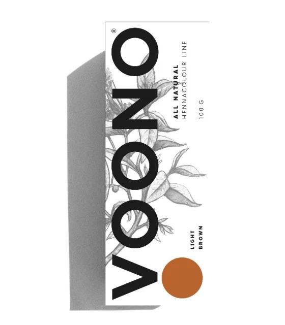 Levně Voono Henna light brown - přírodní barva na vlasy 100g