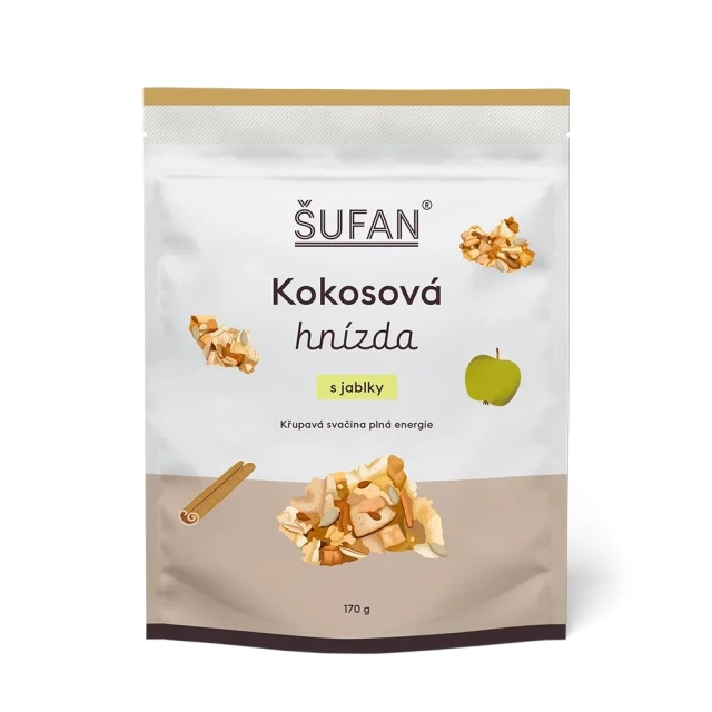 Kokosová hnízda s jablky a skořicí 170 g