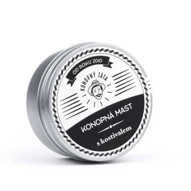 Konopný táta Konopná mast s kostivalem 80 ml koupíte na PřírodníLékárna.cz