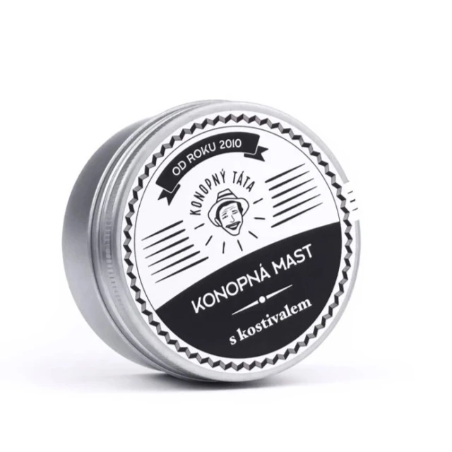 Konopný táta Konopná mast s kostivalem 80 ml koupíte na PřírodníLékárna.cz