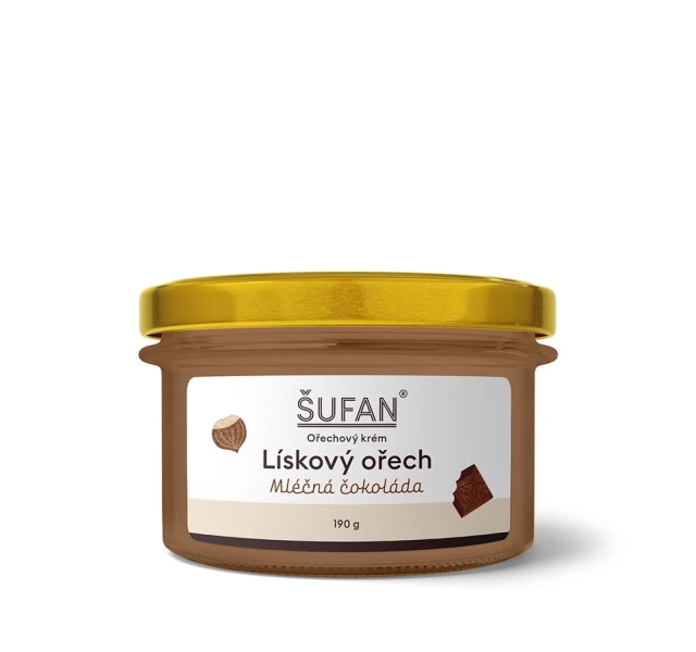 Śufan Máslo - lískový ořech s mléčnou čokoládou 190 g