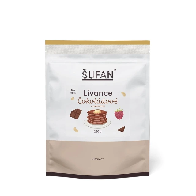 Šufan Lívance Čokoládové s malinami 250 g
