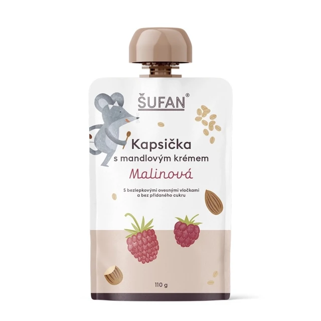 Šufan Kapsička s mandlovým krémem Malinová 110 g