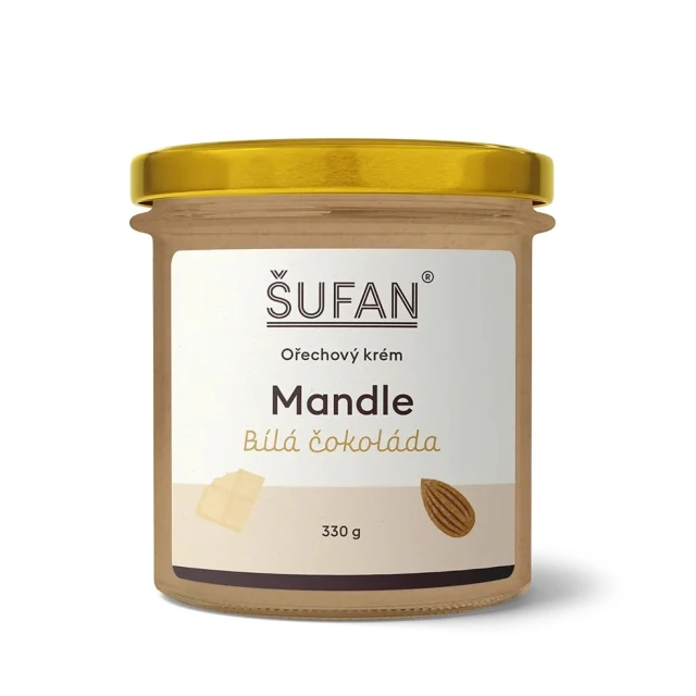Śufan Máslo - mandle s bílou čokoládou 190 g