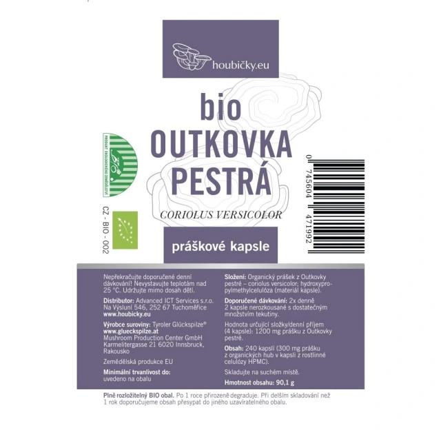 Levně Outkovka pestrá BIO 240 cps