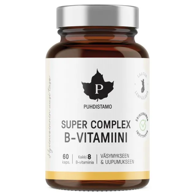 Puhdistamo - Super Vitamin B Complex 60 kapslí koupíte na PřírodníLékárna.cz
