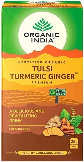 Organic India Tulsi Turmeric Ginger čaj 25 sáčků koupíte na PřírodníLékárna.cz
