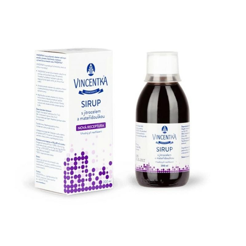 Vincentka-jitrocelový-sirup